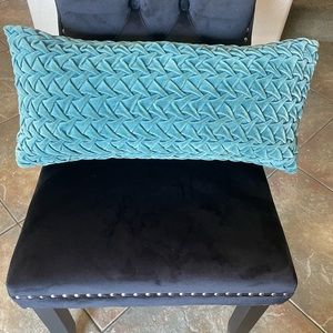 CB2 by Crate & Barrel Velvet Twist Down Lumbar Pillow